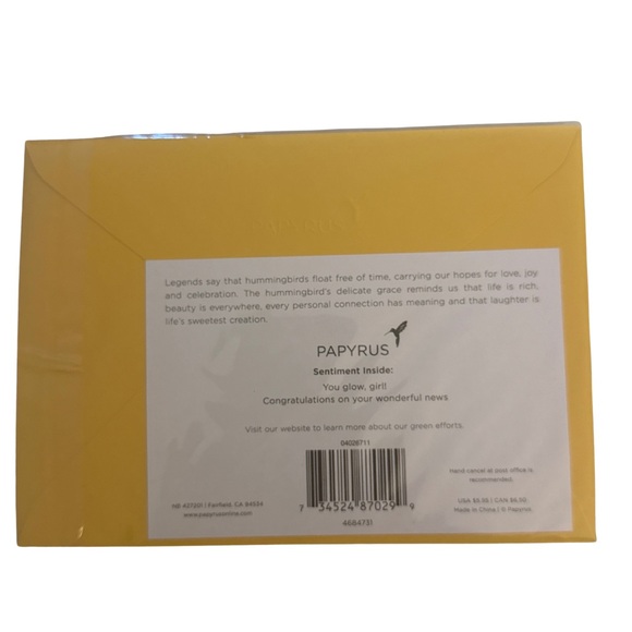 Papyrus “Pregnant and Fabulous” Congratulations Pregnancy Card NEW SEALED PKG - Picture 2 of 5